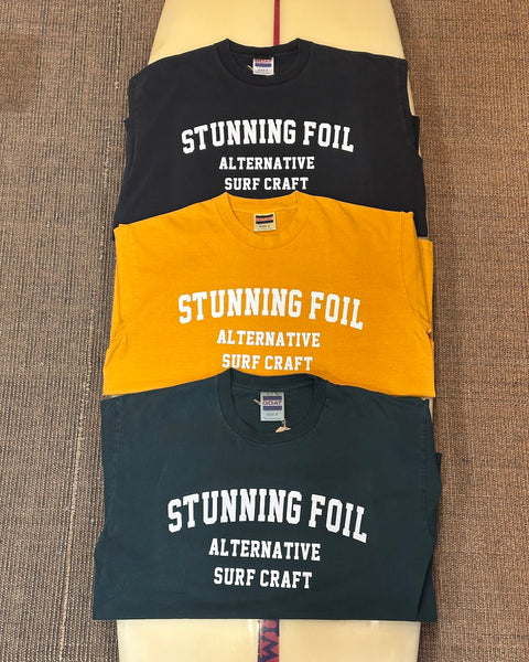 Stunning Foil オリジナルTee 011 [pigment dyed GOATボディ]