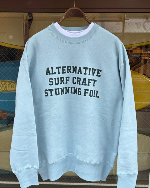 Stunning Foil オリジナル 15.5 oz Sweatshirt "ALTERNATIVE SURF CRAFT..."