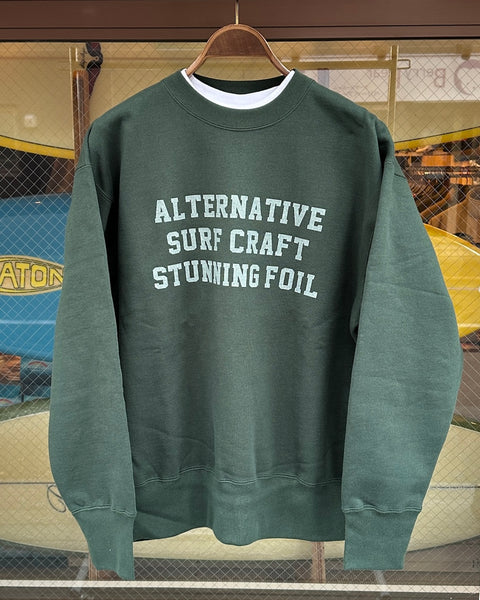 Stunning Foil オリジナル 15.5 oz Sweatshirt "ALTERNATIVE SURF CRAFT..."