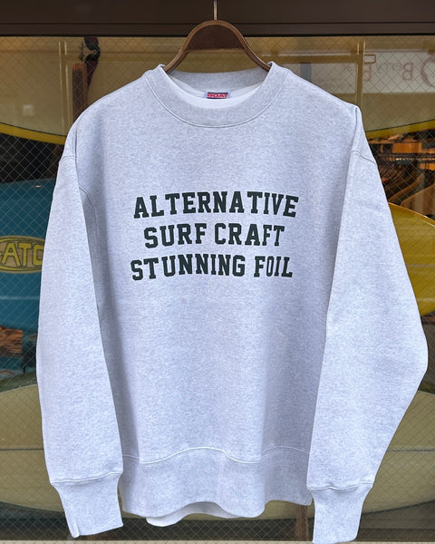 Stunning Foil オリジナル 15.5 oz Sweatshirt "ALTERNATIVE SURF CRAFT..."