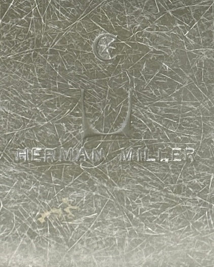 Vintage Herman Miller, "Eames Side Shell Chair" (raw amber) w / Rocker Base