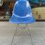 『希少』Vintage Herman Miller, "Eames Side Shell Chair" (blue) w / Eiffel Base