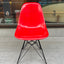 『希少』Vintage Herman Miller, "Eames Side Shell Chair" (red) w / Eiffel Base