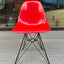『希少』Vintage Herman Miller, "Eames Side Shell Chair" (red) w / Eiffel Base
