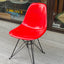 『希少』Vintage Herman Miller, "Eames Side Shell Chair" (red) w / Eiffel Base
