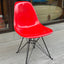『希少』Vintage Herman Miller, "Eames Side Shell Chair" (red) w / Eiffel Base