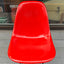 『希少』Vintage Herman Miller, "Eames Side Shell Chair" (red) w / Eiffel Base