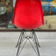 『希少』Vintage Herman Miller, "Eames Side Shell Chair" (red) w / Eiffel Base