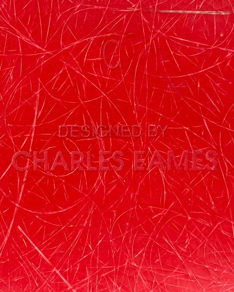 『希少』Vintage Herman Miller, "Eames Side Shell Chair" (red) w / Eiffel Base